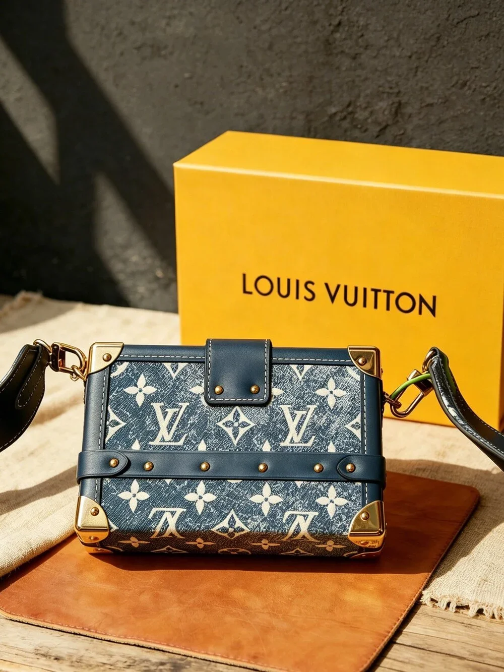 Louis Vuitton Petite Malle Monogram Jacquard Denim